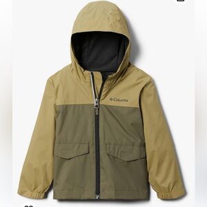 Columbia Toddler Rain Jacket. Color Olive Green. Size 3T